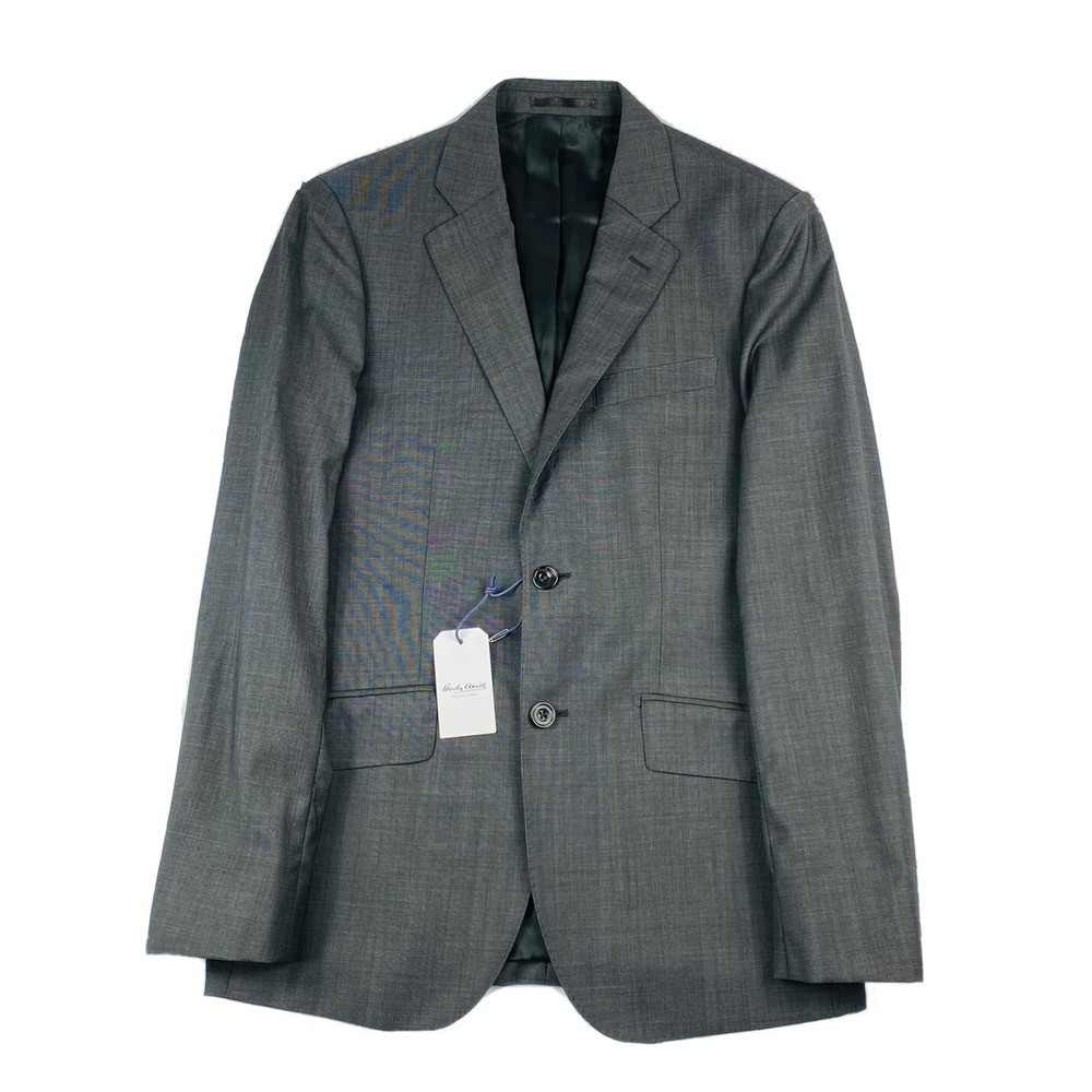 Hardy Amies Gray Marlane Wool Mens Blazer Size Mens 38R NWT